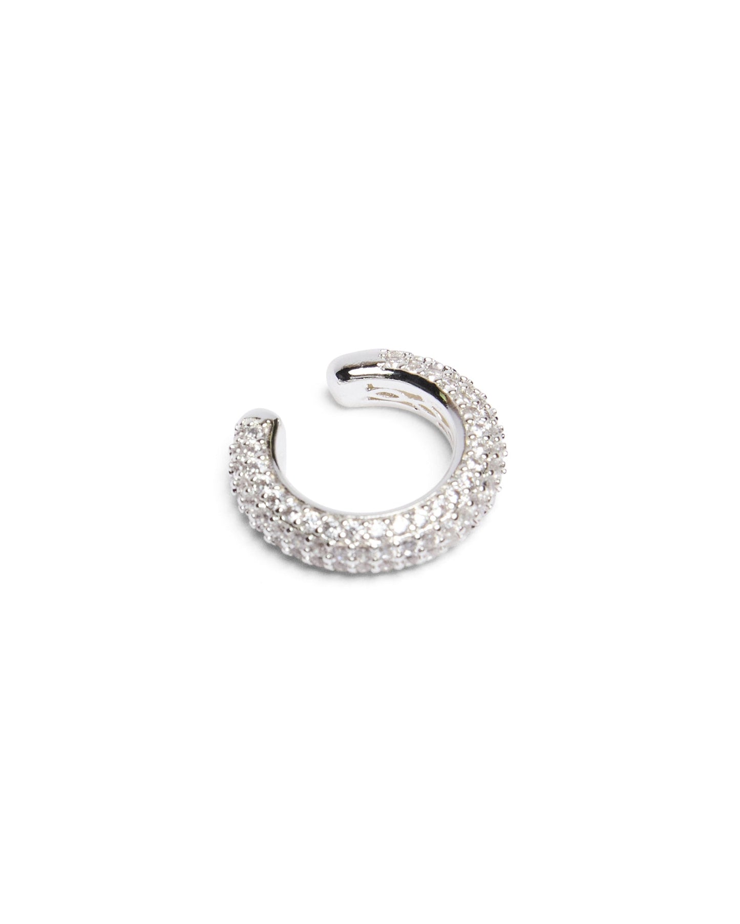 KRYSTAL RIPPLE EAR CUFF SILVER