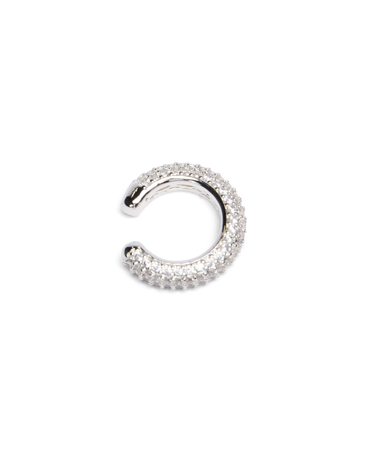 KRYSTAL RIPPLE EAR CUFF SILVER