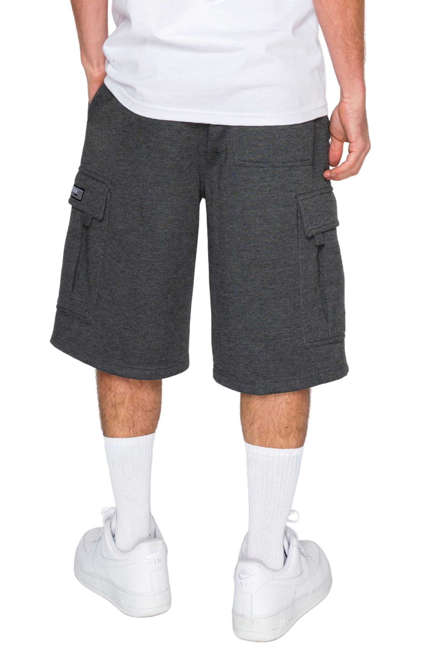 RESTRICT Baggy Fit Cargo Fleece Shorts