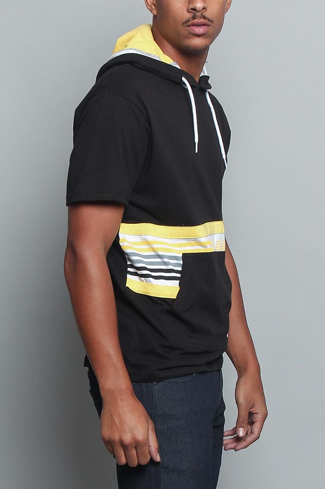 Tri Colored Hooded T-Shirt