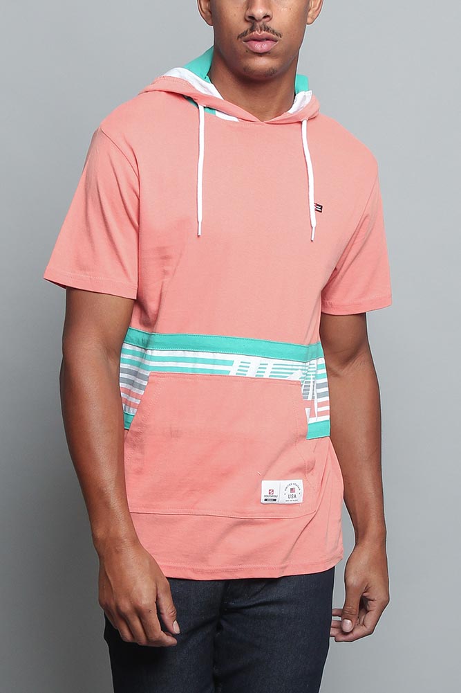 Tri Colored Hooded T-Shirt