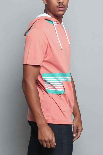 Tri Colored Hooded T-Shirt