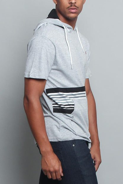 Tri Colored Hooded T-Shirt