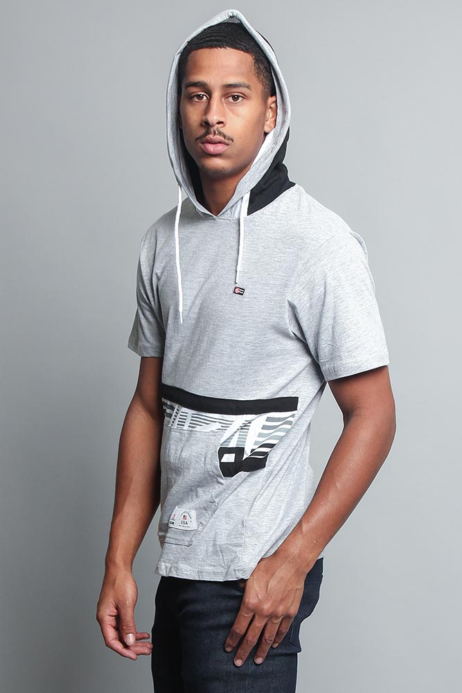 Tri Colored Hooded T-Shirt