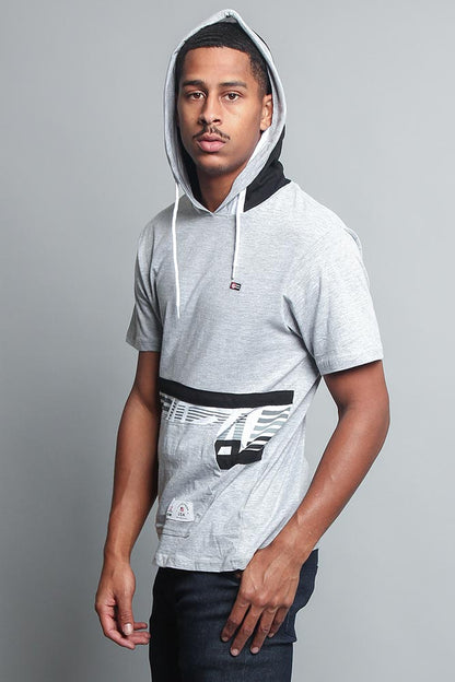 Tri Colored Hooded T-Shirt