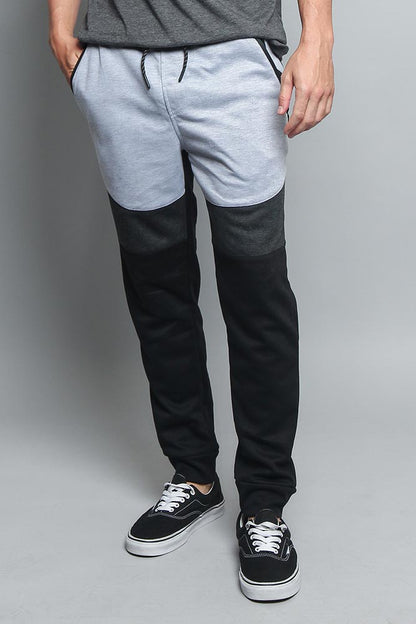 Tri Color Blocked Sweat Pants