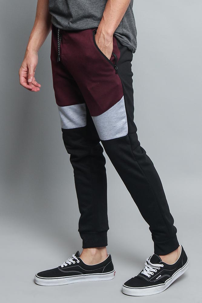Tri Color Blocked Sweat Pants
