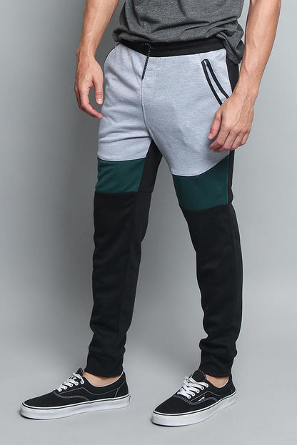Tri Color Blocked Sweat Pants