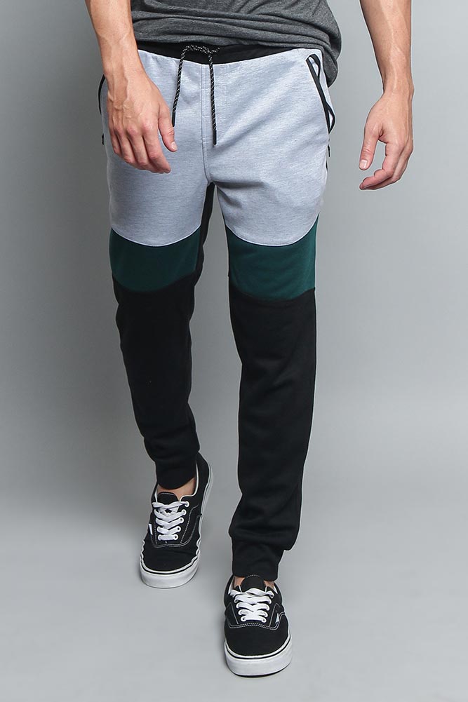 Tri Color Blocked Sweat Pants