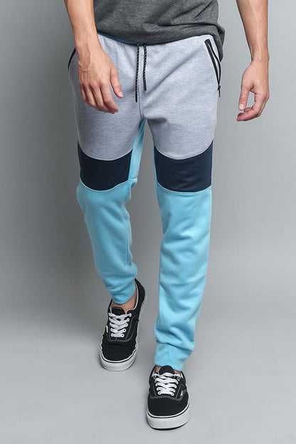 Tri Color Blocked Sweat Pants