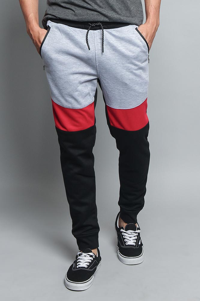 Tri Color Blocked Sweat Pants
