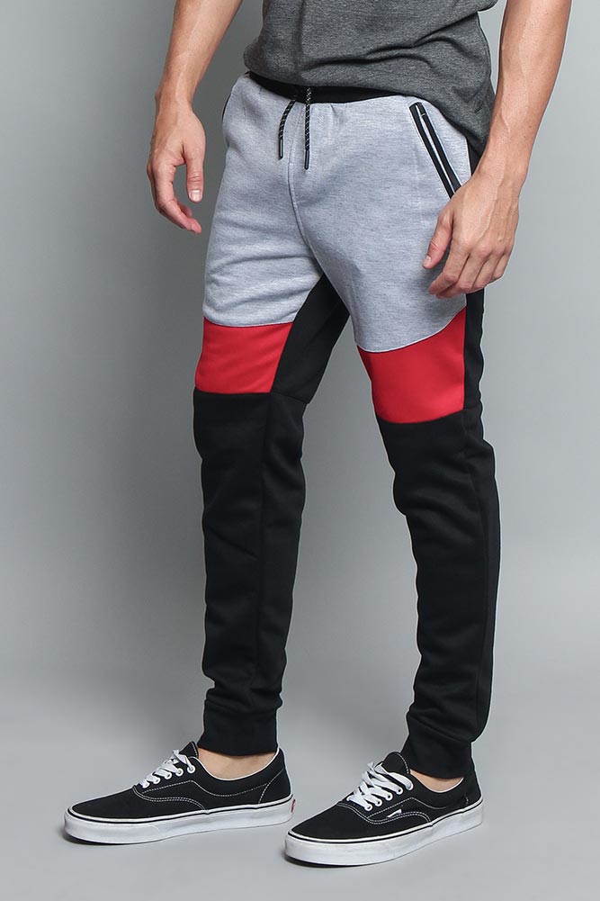 Tri Color Blocked Sweat Pants