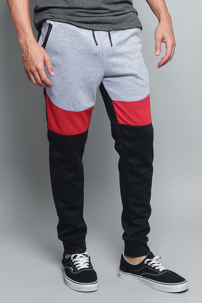 Tri Color Blocked Sweat Pants