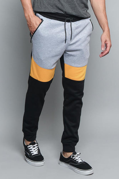 Tri Color Blocked Sweat Pants