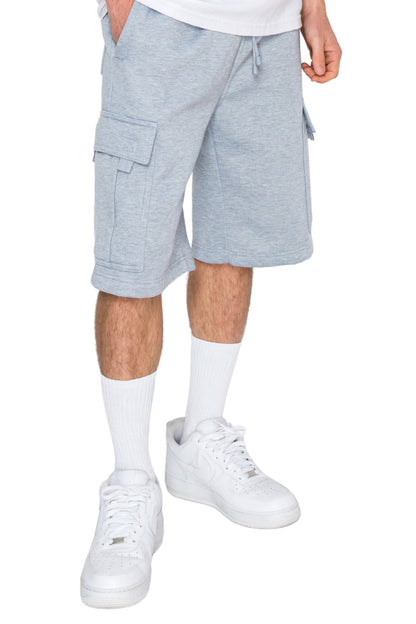 RESTRICT Baggy Fit Cargo Fleece Shorts