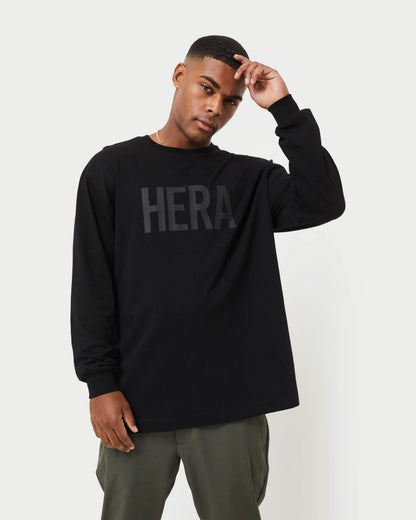 Mens Label Long Sleeve Oversized T-Shirt