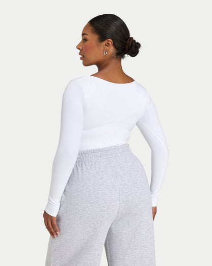 Womens Essential Dual Wear Long Sleeve Top