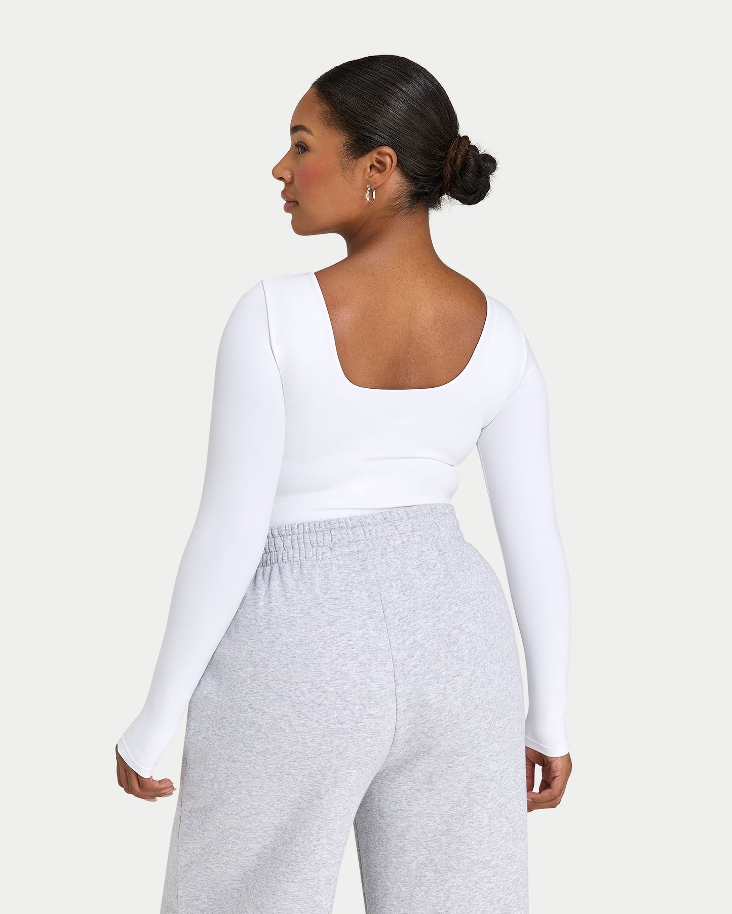 Womens Essential Dual Wear Long Sleeve Top