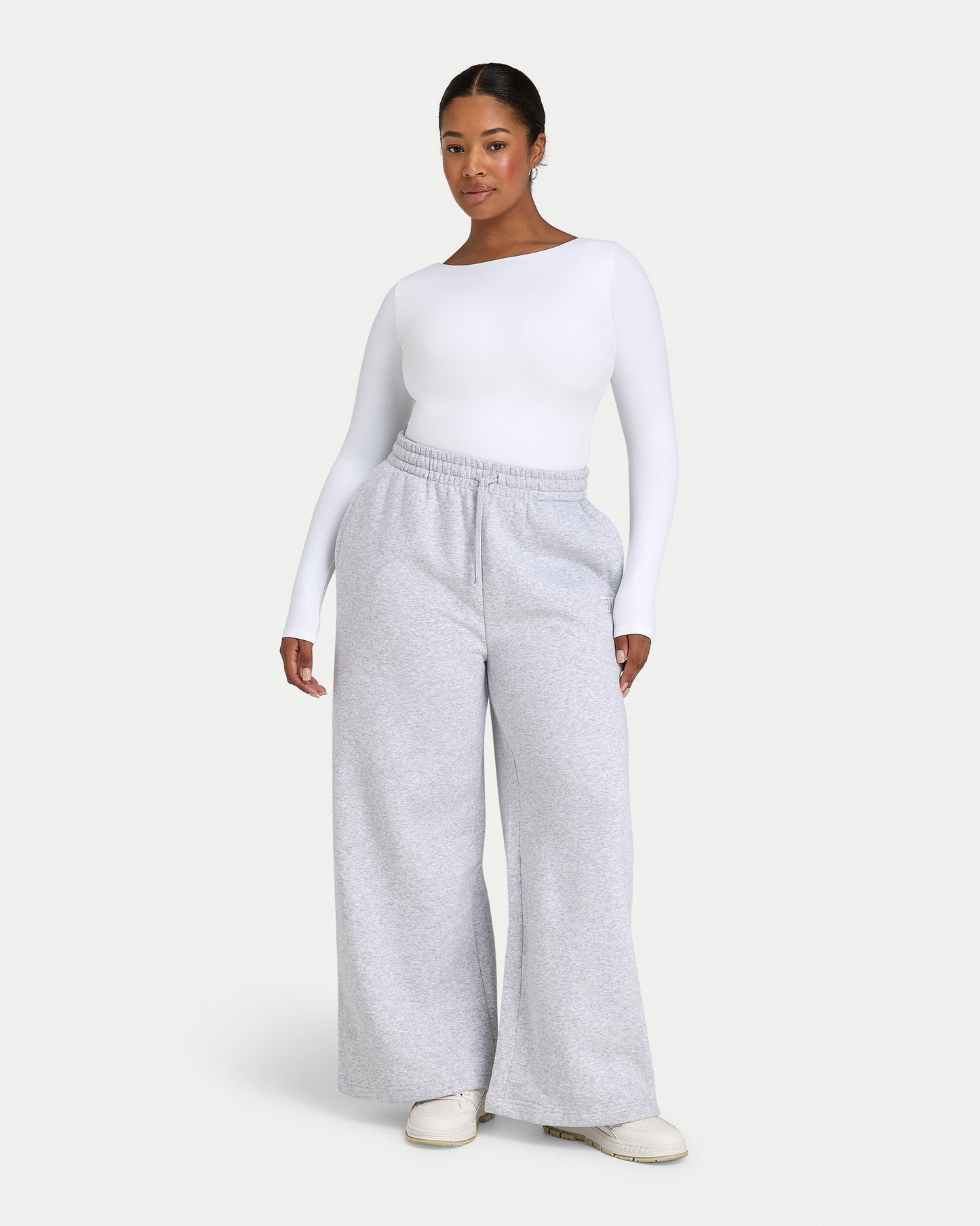 Womens Essential Dual Wear Long Sleeve Top