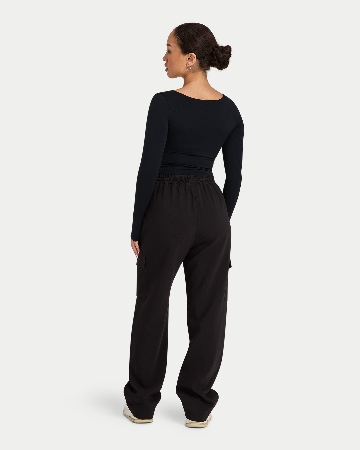 Womens Essential Dual Wear Long Sleeve Top
