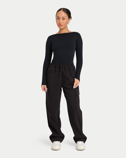 Womens Essential Dual Wear Long Sleeve Top