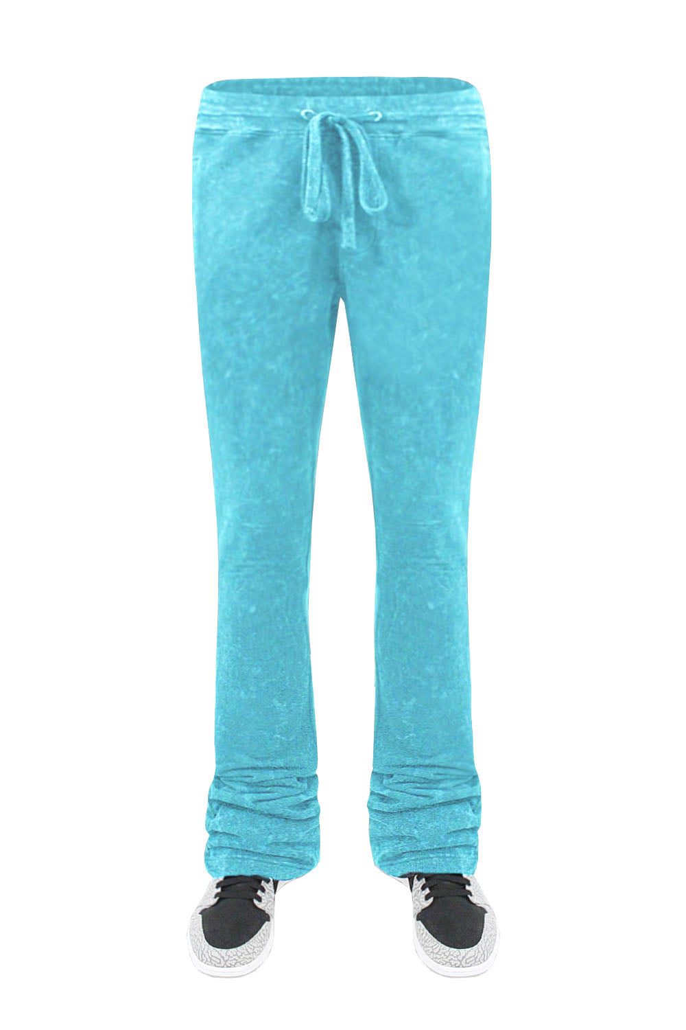 Men's Acid Washed Stacked Fleece Sweat Pants