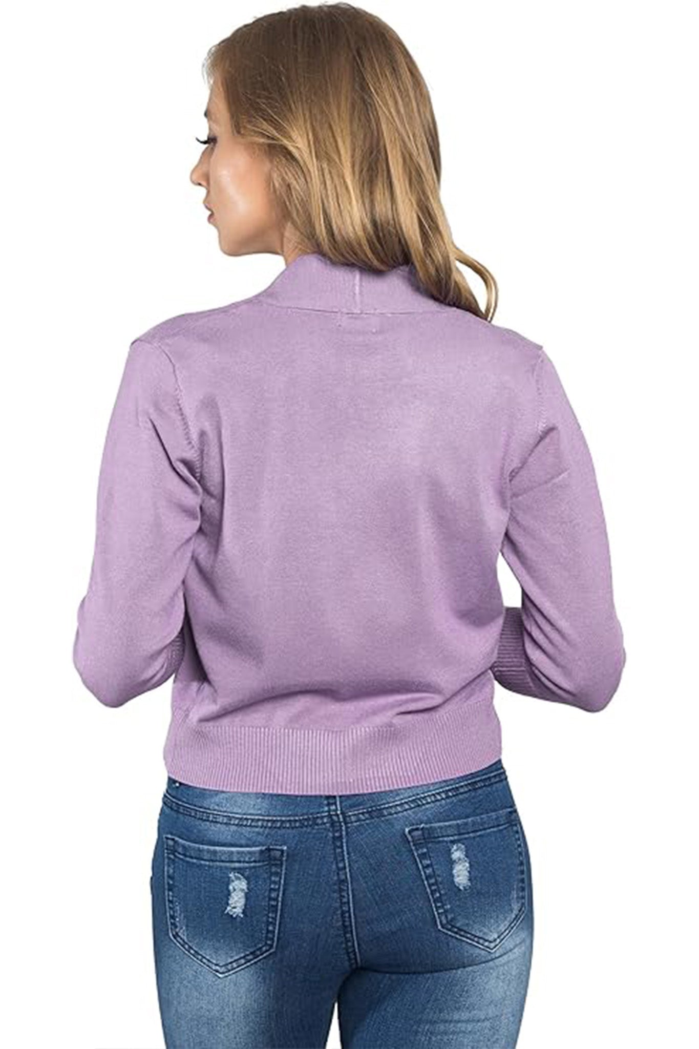 Women's Classic 3/4 Sleeve Cropped Cardigan