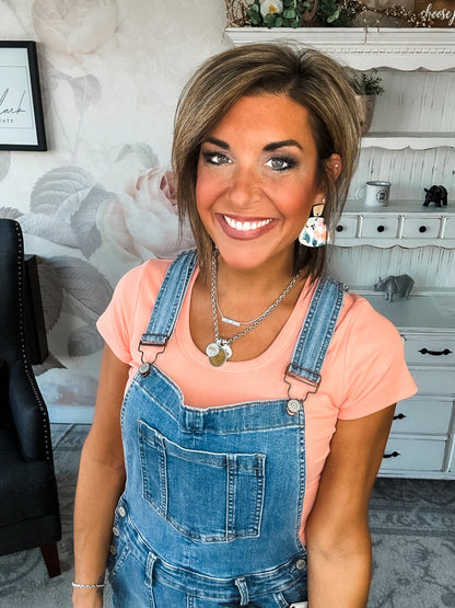 Judy Blue Raw Hem Overall Skirt