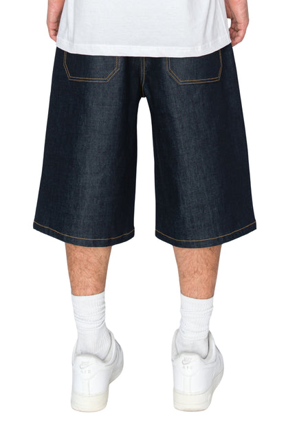 TELLUS Baggy Fit Raw Denim Shorts