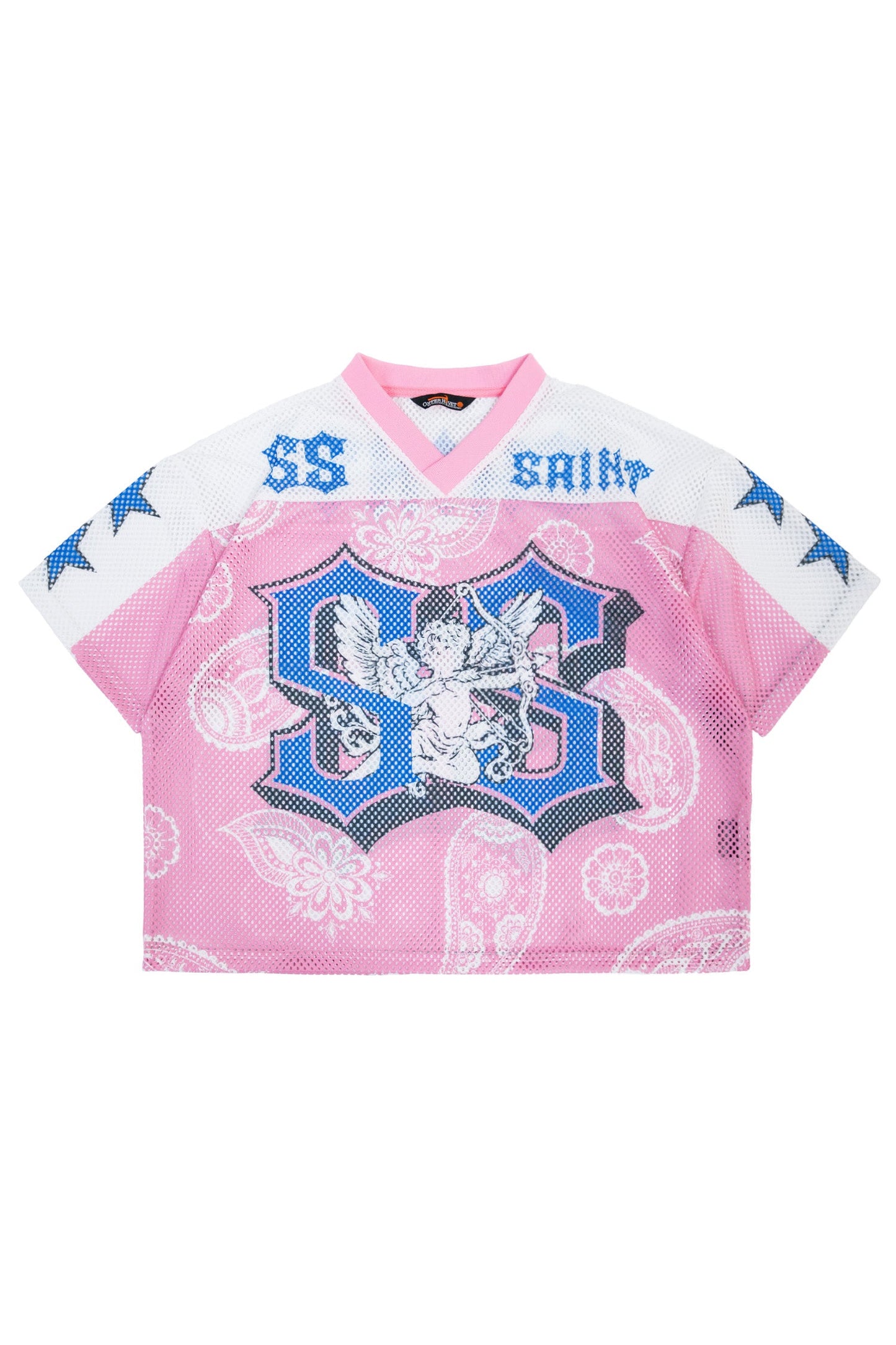 Men's Oversized Mesh Saint Top