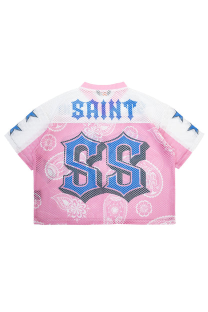 Men's Oversized Mesh Saint Top