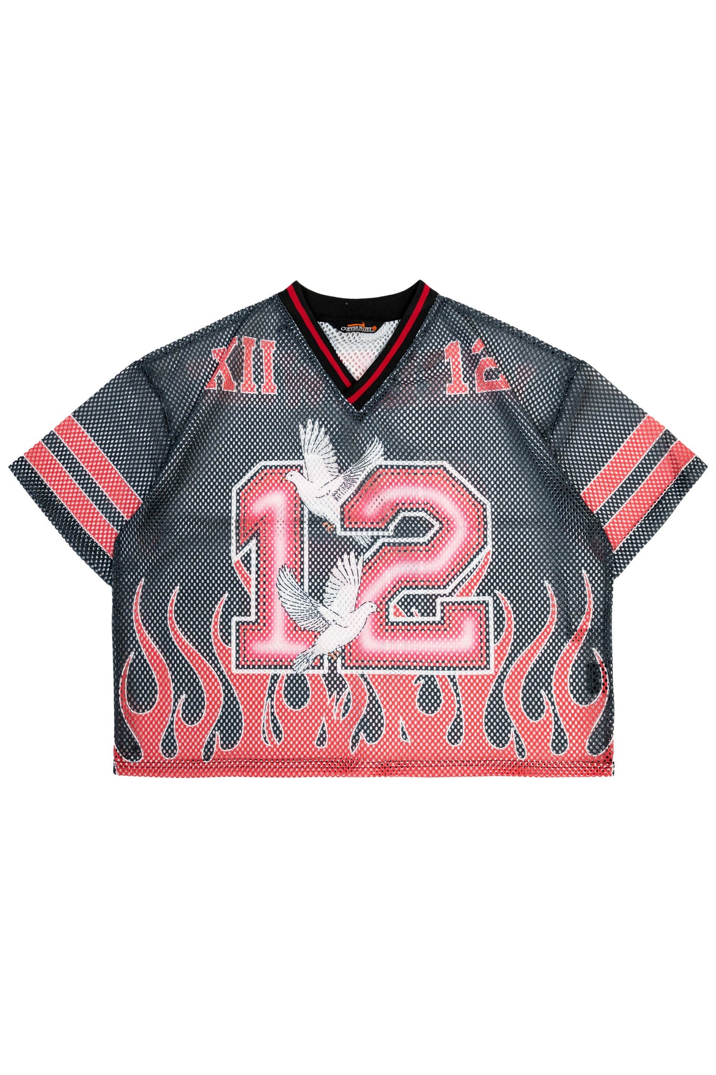 Men's Oversized Mesh Flame Top