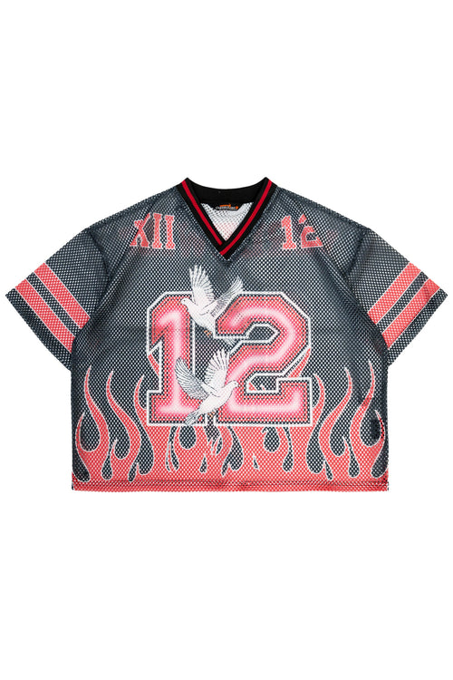 Men's Oversized Mesh Flame Top