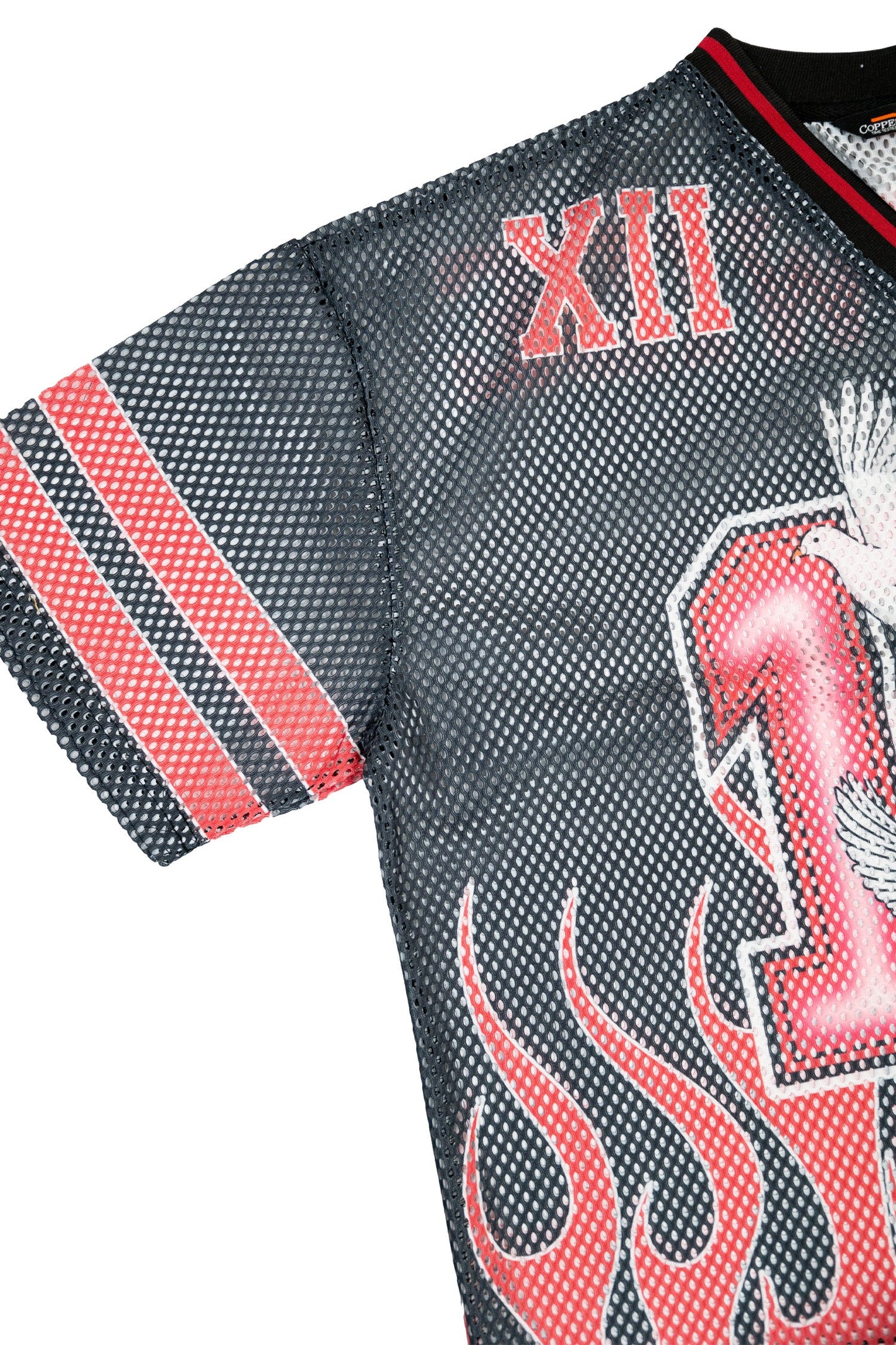 Men's Oversized Mesh Flame Top