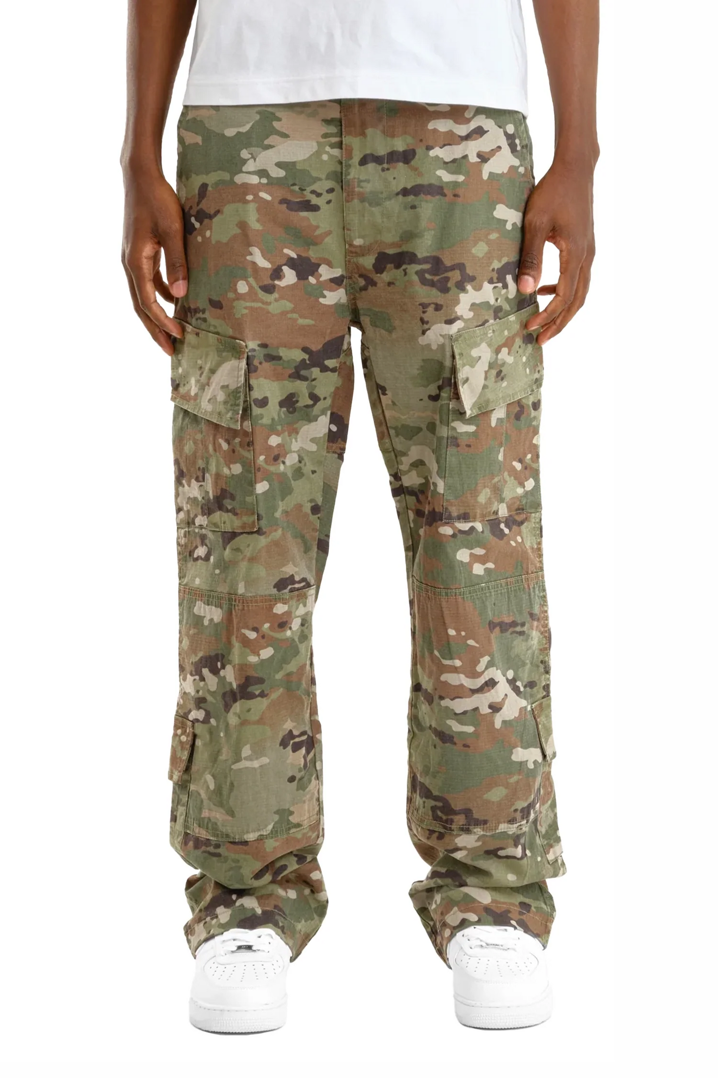 Vintage Wash Ripstop Multi Pocket Cargo Pants