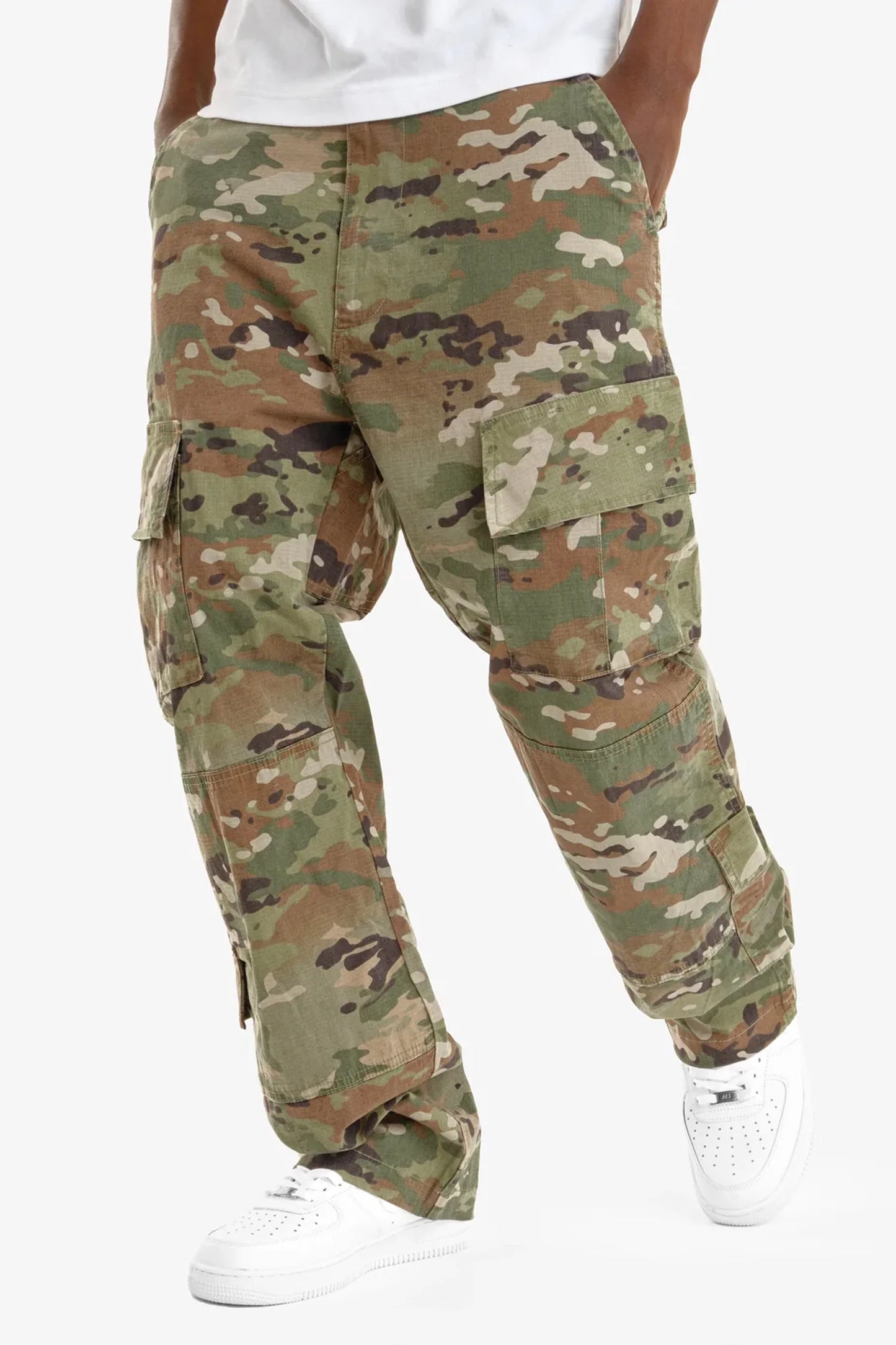 Vintage Wash Ripstop Multi Pocket Cargo Pants