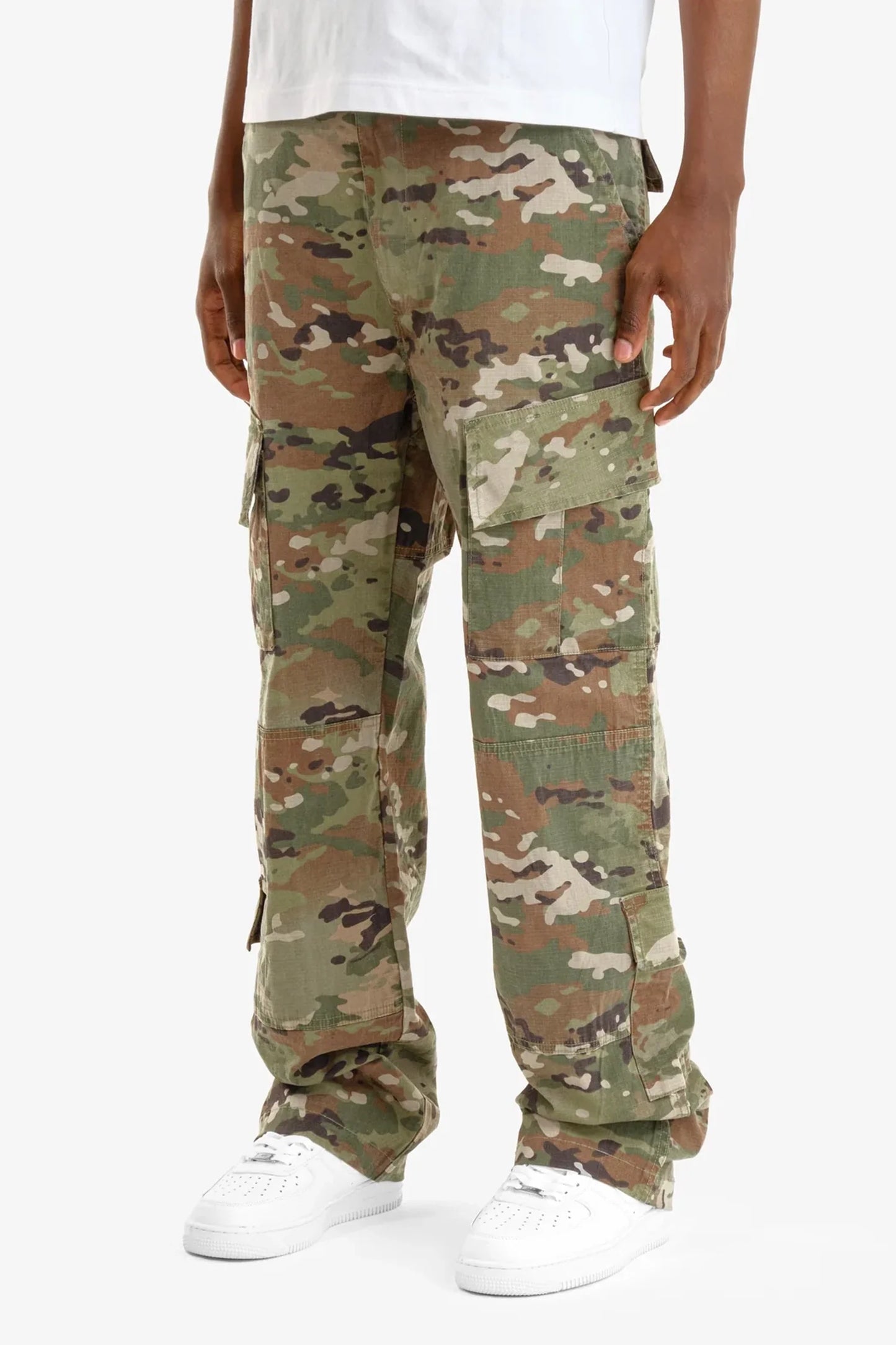 Vintage Wash Ripstop Multi Pocket Cargo Pants