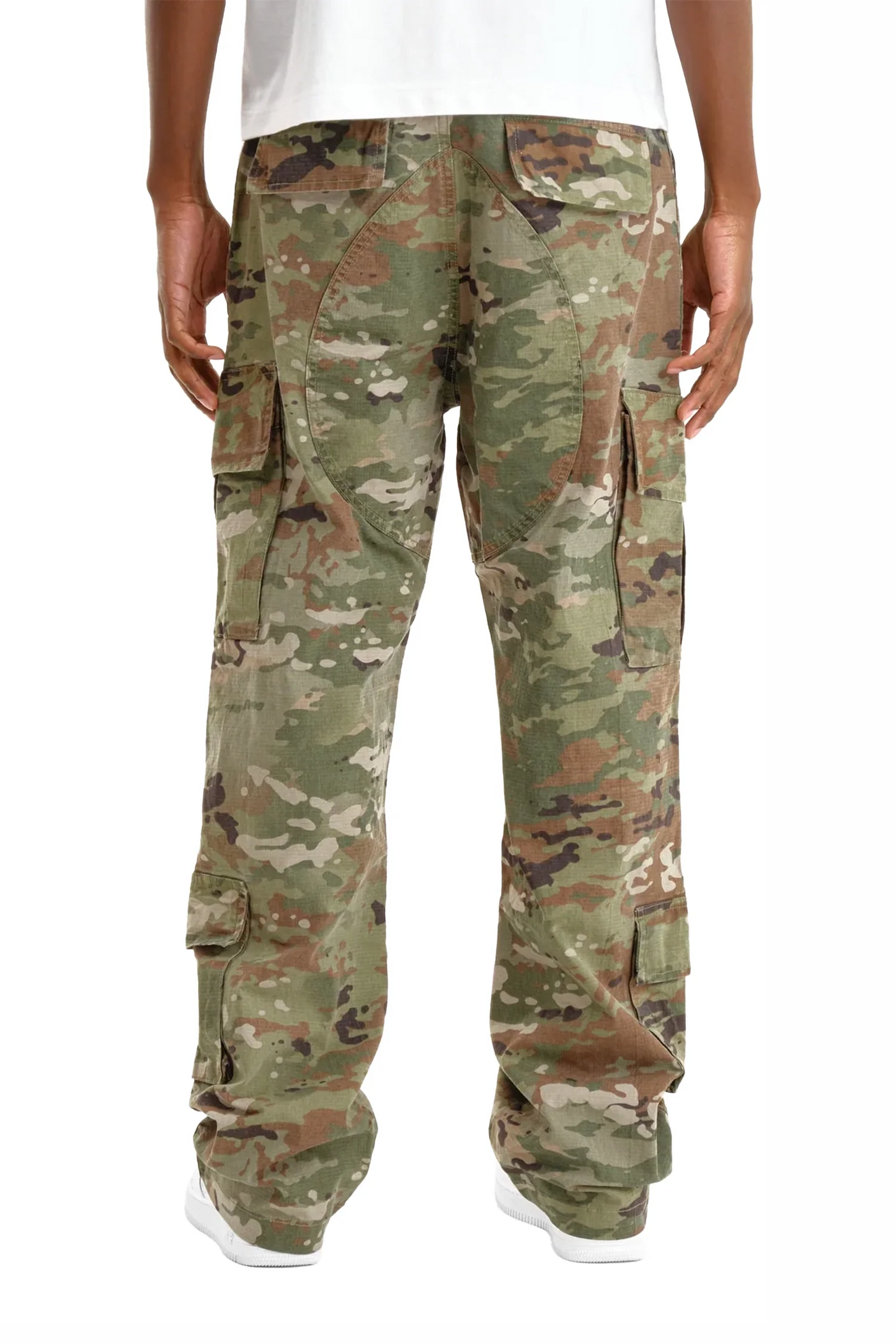 Vintage Wash Ripstop Multi Pocket Cargo Pants