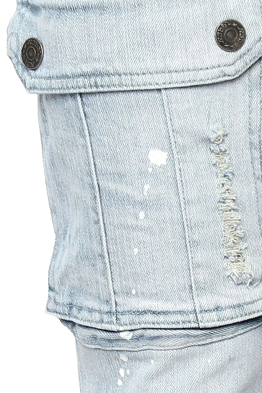 Two Tone Cargo Pocket Denim Jeans