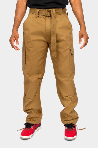 Essential Canvas Cargo Pants with Belt