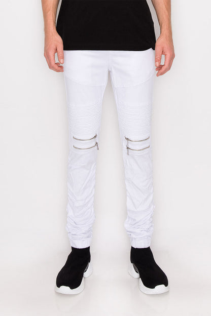 Twill Stacked Jogger Pants