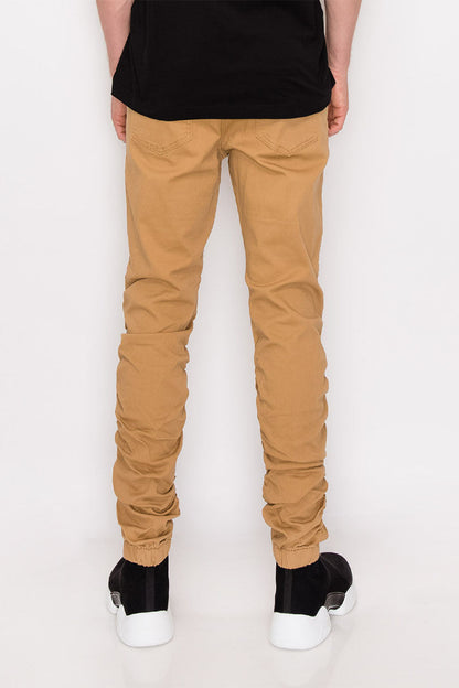 Twill Stacked Jogger Pants
