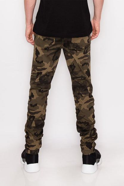 Twill Stacked Jogger Pants