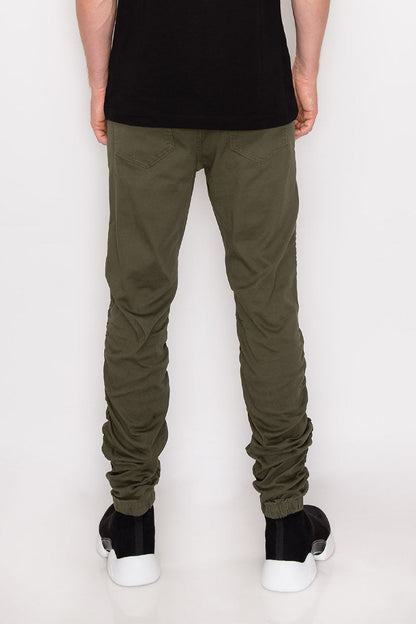Twill Stacked Jogger Pants