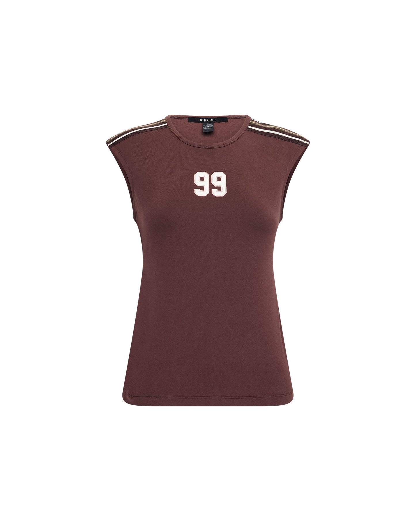 99 SS SLIM OPEN BACK TEE MOCHA