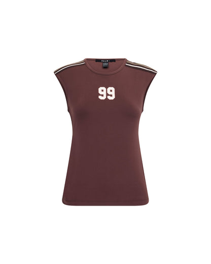 99 SS SLIM OPEN BACK TEE MOCHA