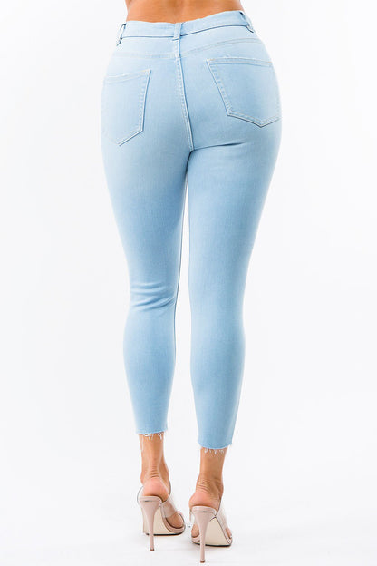 Women's Essential High Rise Distressed Skinny Jeans