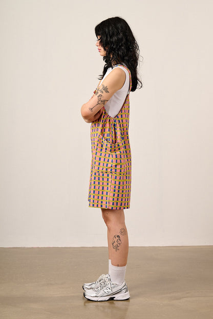 Alya - Viscose Dungaree Shorts in Summer Edit Check