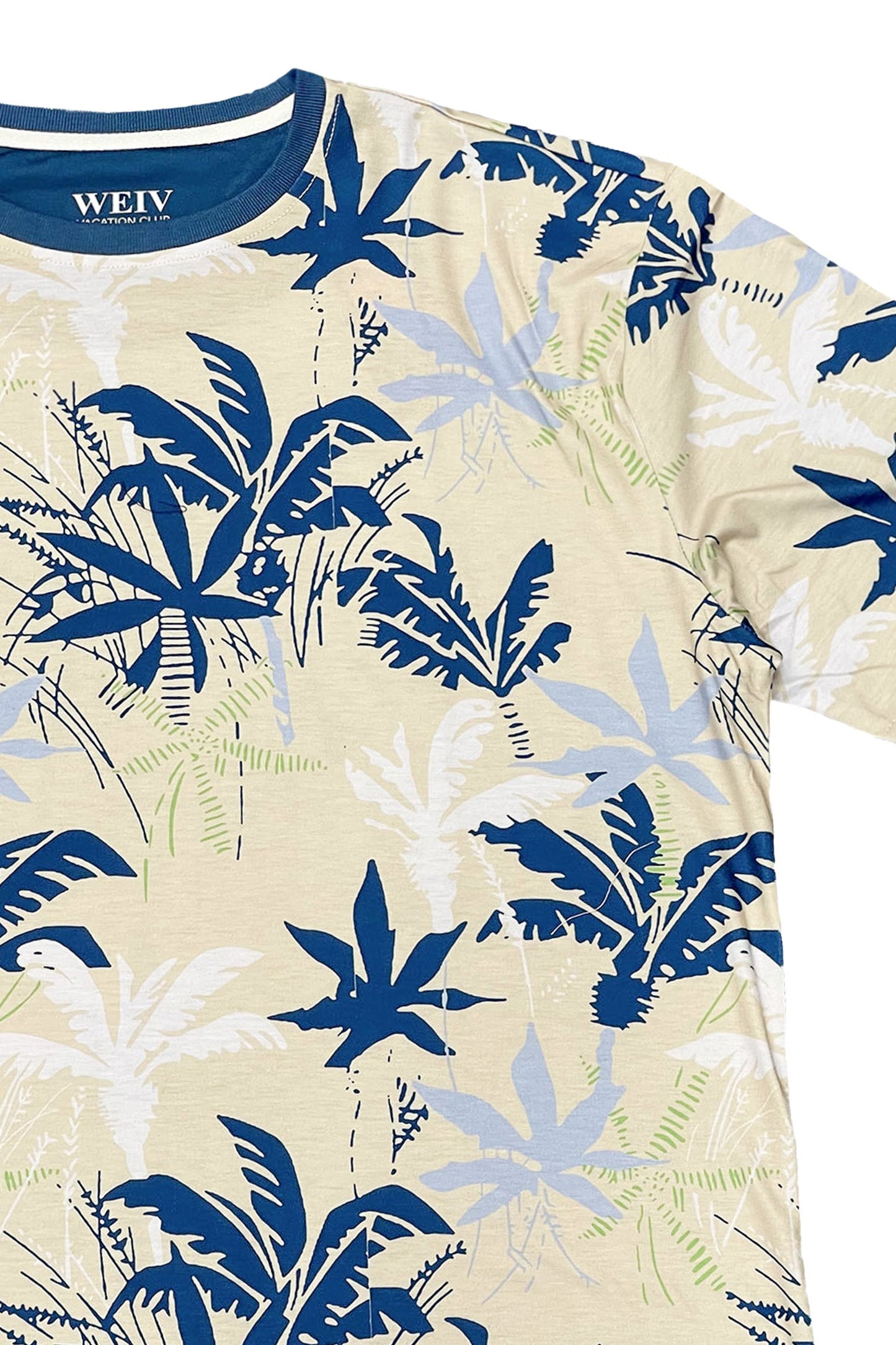 Men's Allover Hawaiian Palm Tree Print Graphic T-Shirt
