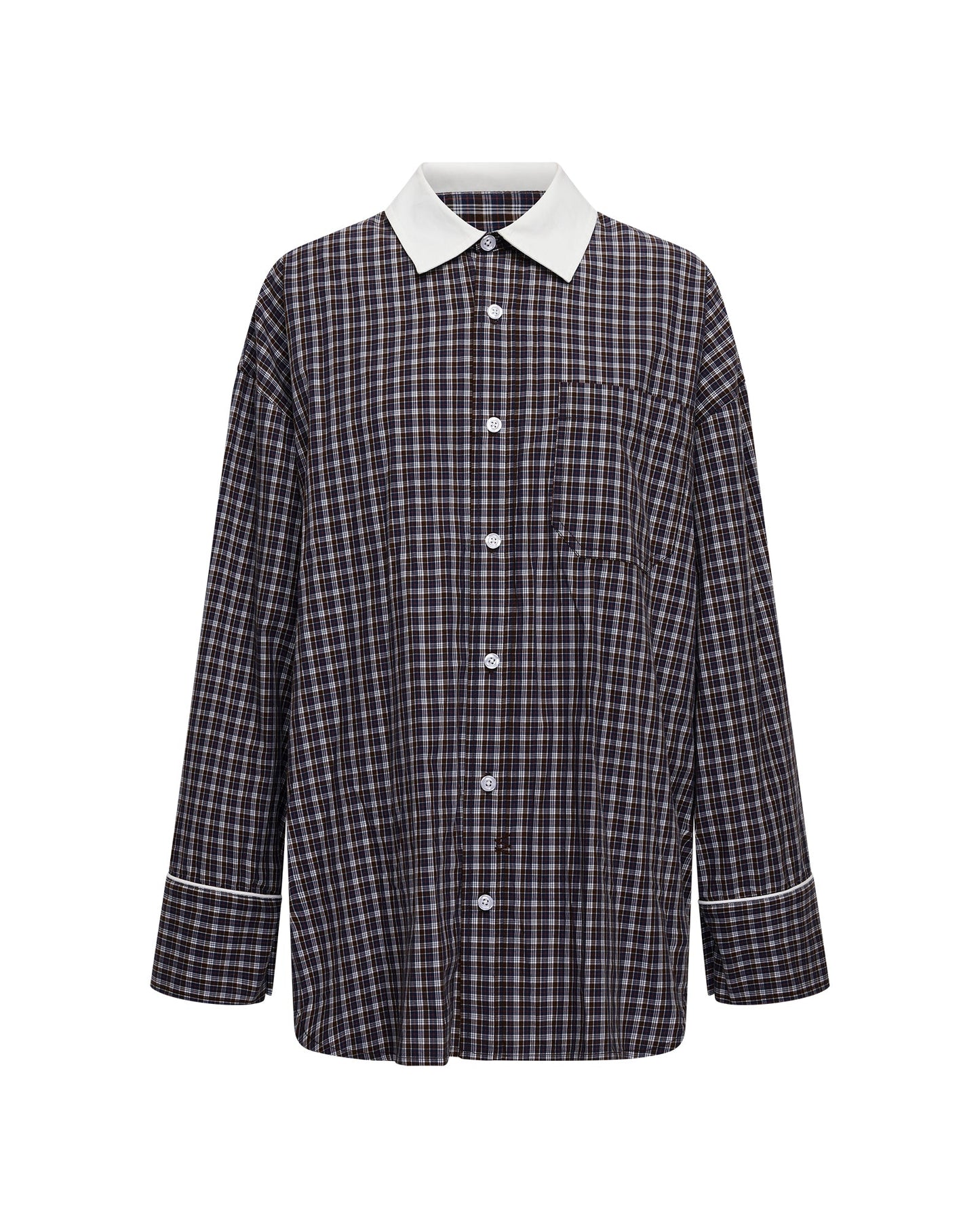 ASTRA LS SHIRT WHITE PLAID